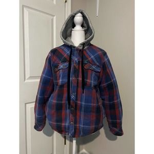 Women's GRIT IRON Work Wear Heavy Construction 100% Cotton Hooded‎ Coat Size  L